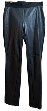 Emerson Fry Black Faux Leather Pull On Skinny Pants - Size Medium